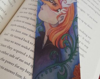 2x6 Fox Faerie Bookmark, Fantasy Bookmark, Lucien, A Court of Thorns and Roses