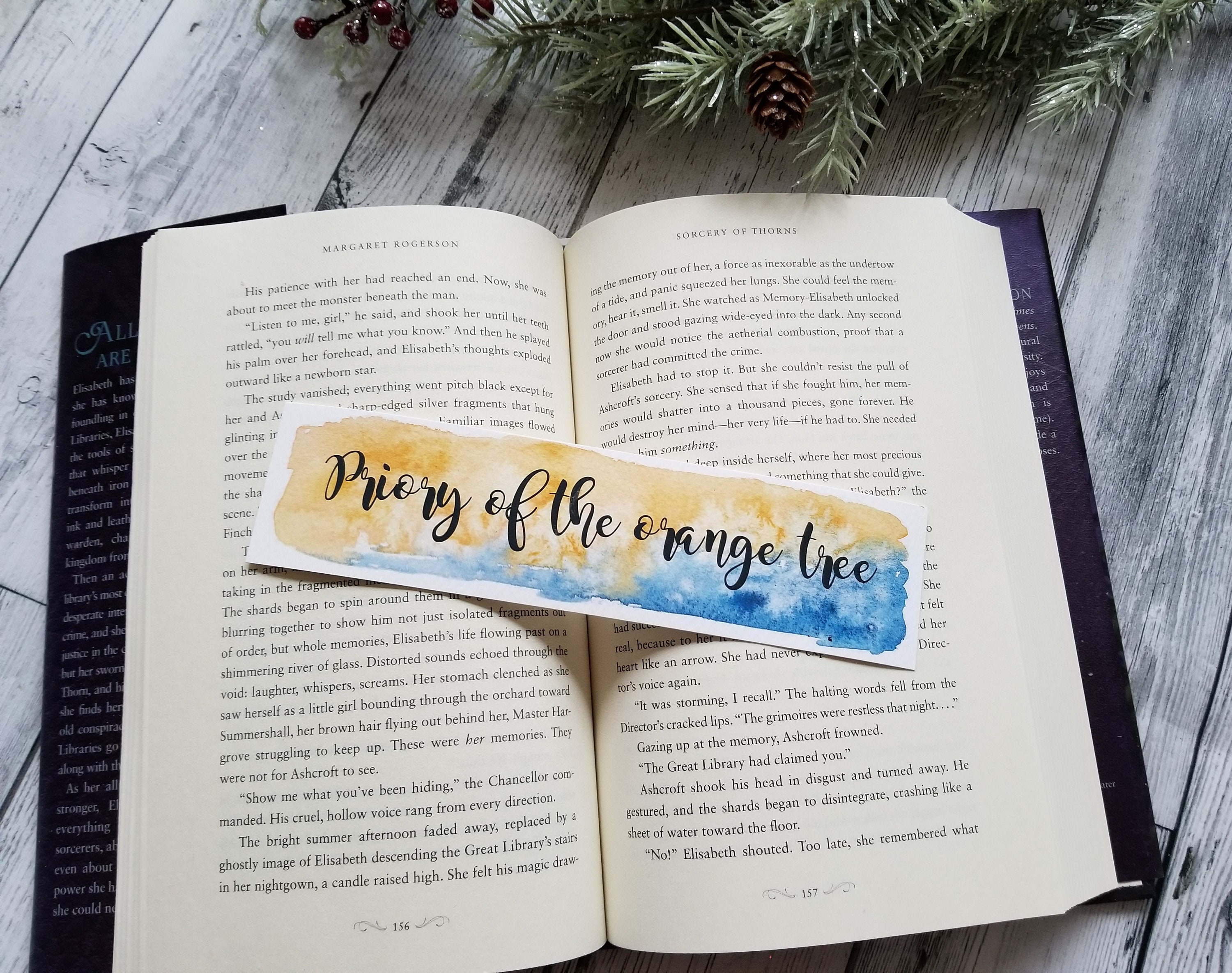 Priory Of The Orange Tree Quote Watercolor Bookmark Etsy
