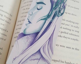 Thranduil Bookmark, Fantasy Faerie Art Bookmark, Hobbit, 2x6