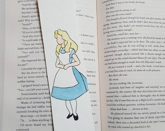 Alice In Wonderland Minimalist Watercolor Bookmark