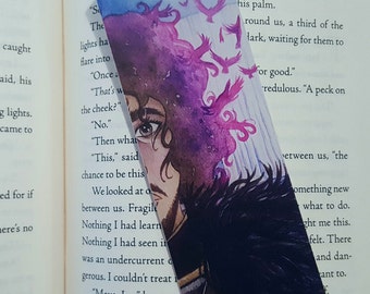 Jon Snow Watercolor Bookmark, Game of Thrones, 2x6