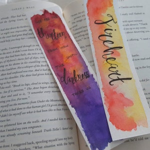 Throne of Glass Watercolor Bookmark, Aelin Galthynius, Celaena Sardothien, Gift For Booklover, Young Adult Bookmark image 3