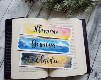 Illuminae Watercolor Bookmark, Gift For Booklover, Young Adult Bookmark