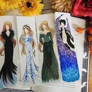 ACOTAR Feyre and Rhysand Watercolor Character Bookmark, ACOMAF, Booktok Bookmark, Gift for Book Lover image 4