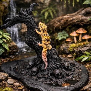 Décoration gothique d'escalade de reptiles d'arbre mort | Enrichissement d'escalade pour gecko et serpent