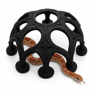 Rose Window Dome Decor | Climbing Enrichment  Pet-Safe PLA, Gecko, Snake, Frog