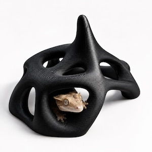 Gothic Organic Reptile Hide | Pet-Safe PLA Hideout for Gecko, Snake, Frog