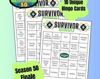 Survivor 50 Finale Bingo: Gra Survivor Watch Party