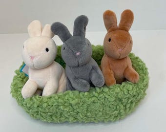 Rare Retired Official Jelly Cat Nesting Bunnies Plush NWT