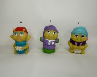 Vintage Glo Worms Glo Friends Finger Puppet Figurines