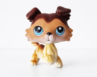 Authentic Littlest Pet Shop Collie #58 (Sage) Paw Up Figure