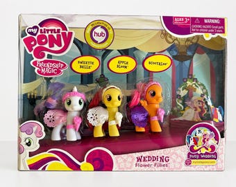 My Little Pony G4 Brushable Wedding Flower Fillies Figure’s NIB
