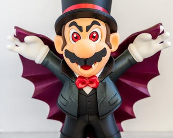 Super Mario Vampire Edition- Dracula - 3D Printed Figure - 2 Sizes Available