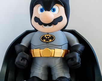Batman - Mario - Super Mario Bros - 3D Printed Figure - 2 Sizes Available