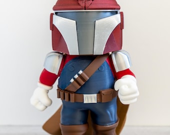 Super Mario Mandolorian Mash-Up - 3D Printed Figure - 2 Sizes Available