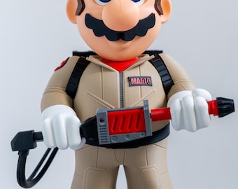 Super Mario Ghostbusters Mash-Up - 3D Printed Figure - 2 Sizes Available