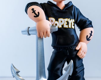 Urban-Style Popeye The Sailor - Popeye El Marino 3D Printed Figure - Your CHOICE of COLORS