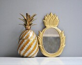 Vintage Brass Pineapple Mirror