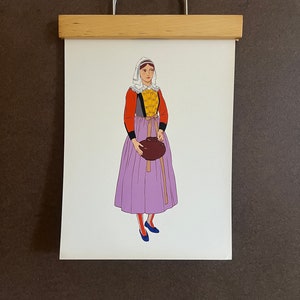 1925年 フランス アールデコ様式 手彩色ポショワール版画 女性用帽子