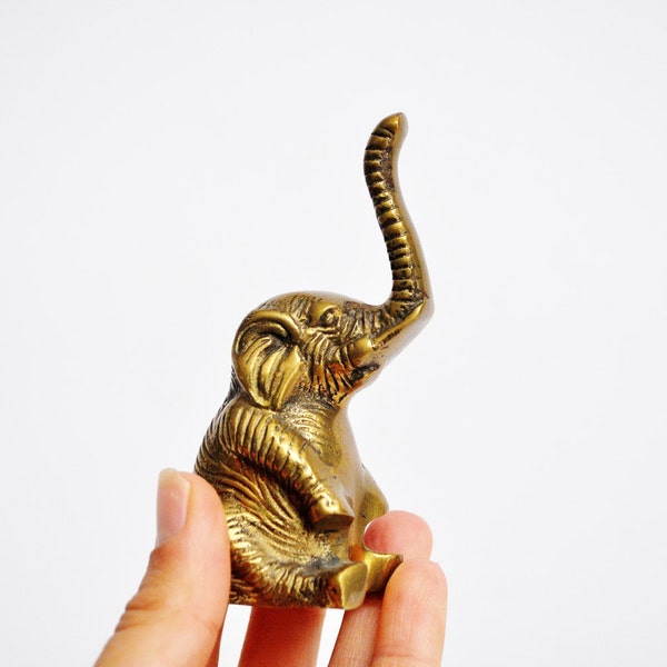 Petite Brass Elephant