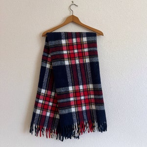 Vintage Plaid Throw Blanket