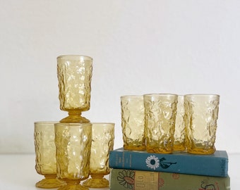 Set of Eight Vintage Lido Milano Anchor Hocking Juice Glasses