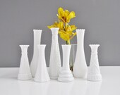 Vintage Milk Glass Vase Collection