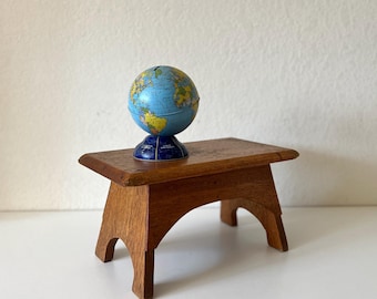 Vintage handgemaakte rustieke opstapkruk - houten voetenbank