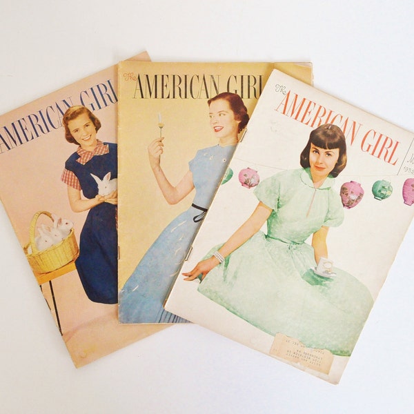 Mid-Century Magazine Trio - The American Girl - Spring Issues 1952