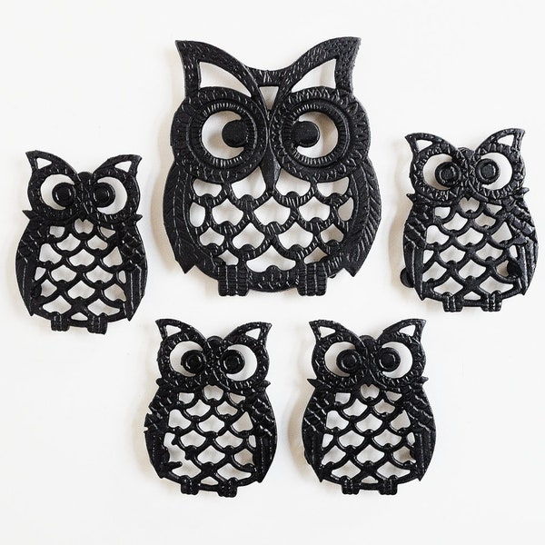 Owl Family Trivet Collection - Cast Iron Trivets