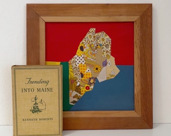 Vintage Patchwork Maine Wall Hanging