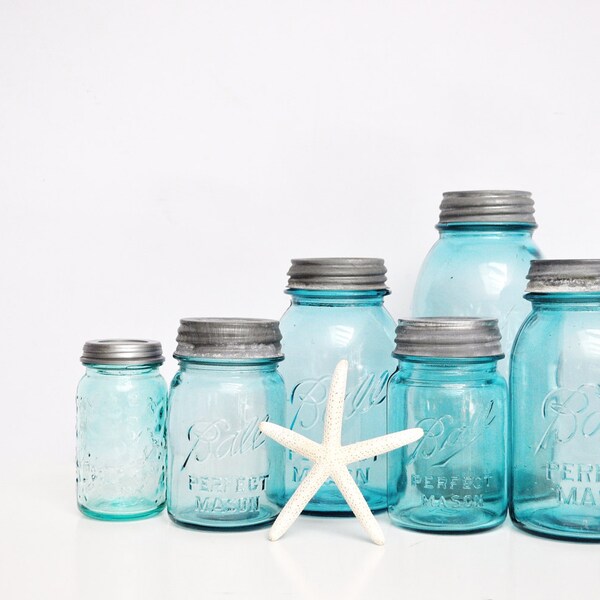 Aqua Mason Jar Collection