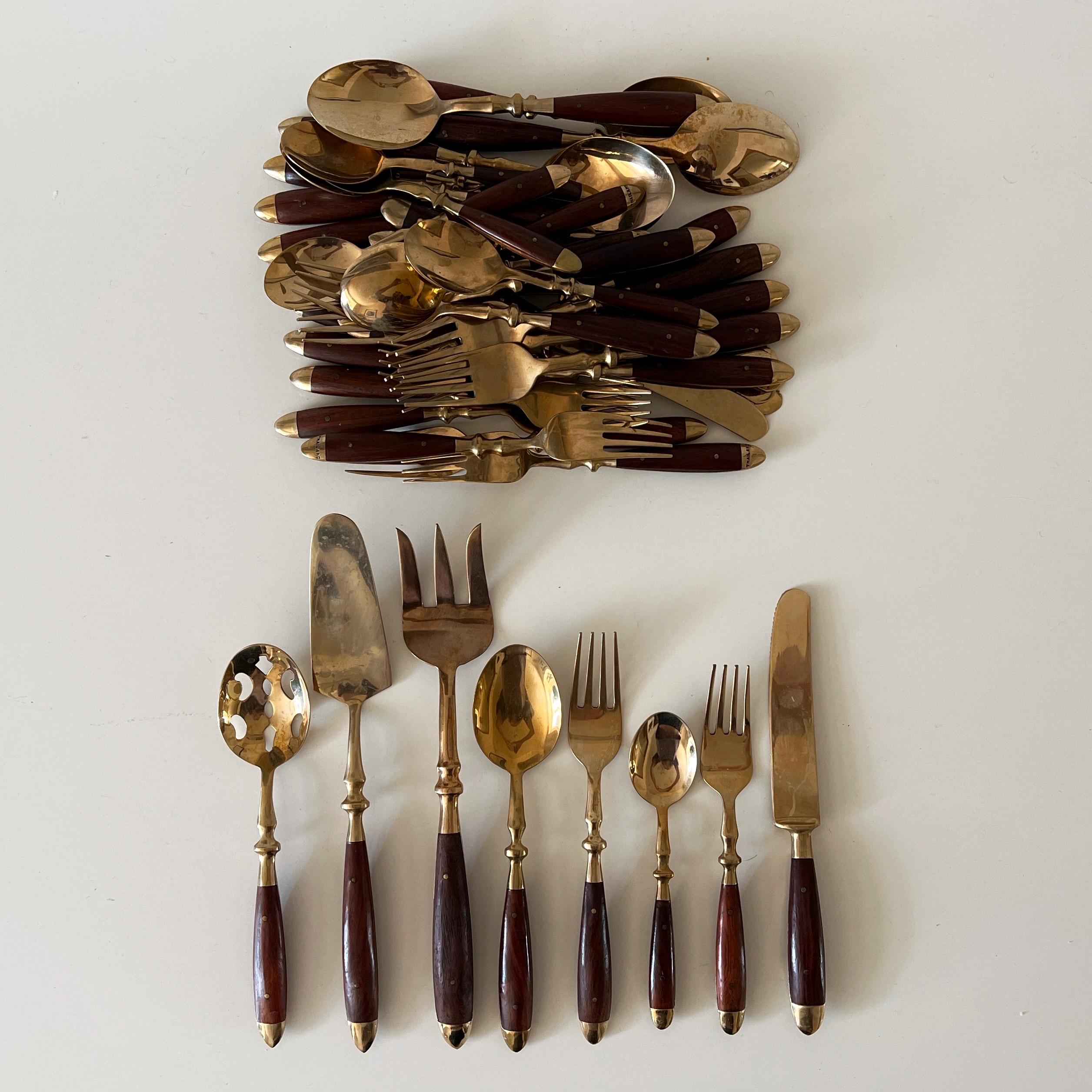 カトラリー(スプーン等) Thai Brass flatware Thai Brass Flatware - Etsy