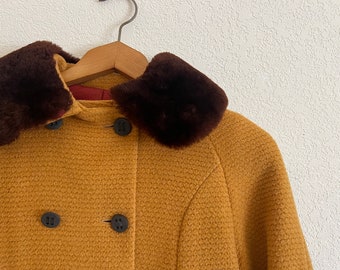 Vintage Tailored Talent Wool Button Up Coat