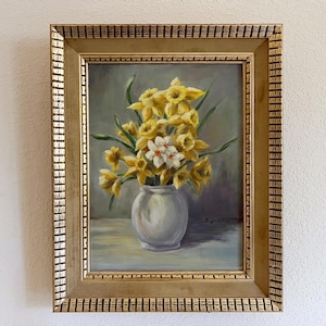 Vintage Framed Floral Still Life Painting