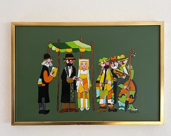 Whimsical Jewish Wedding Painting- Wedding Chuppa - Reproduction of Jovian Obican