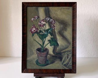 Vintage Framed Floral Still Life - J Clark Work 1935