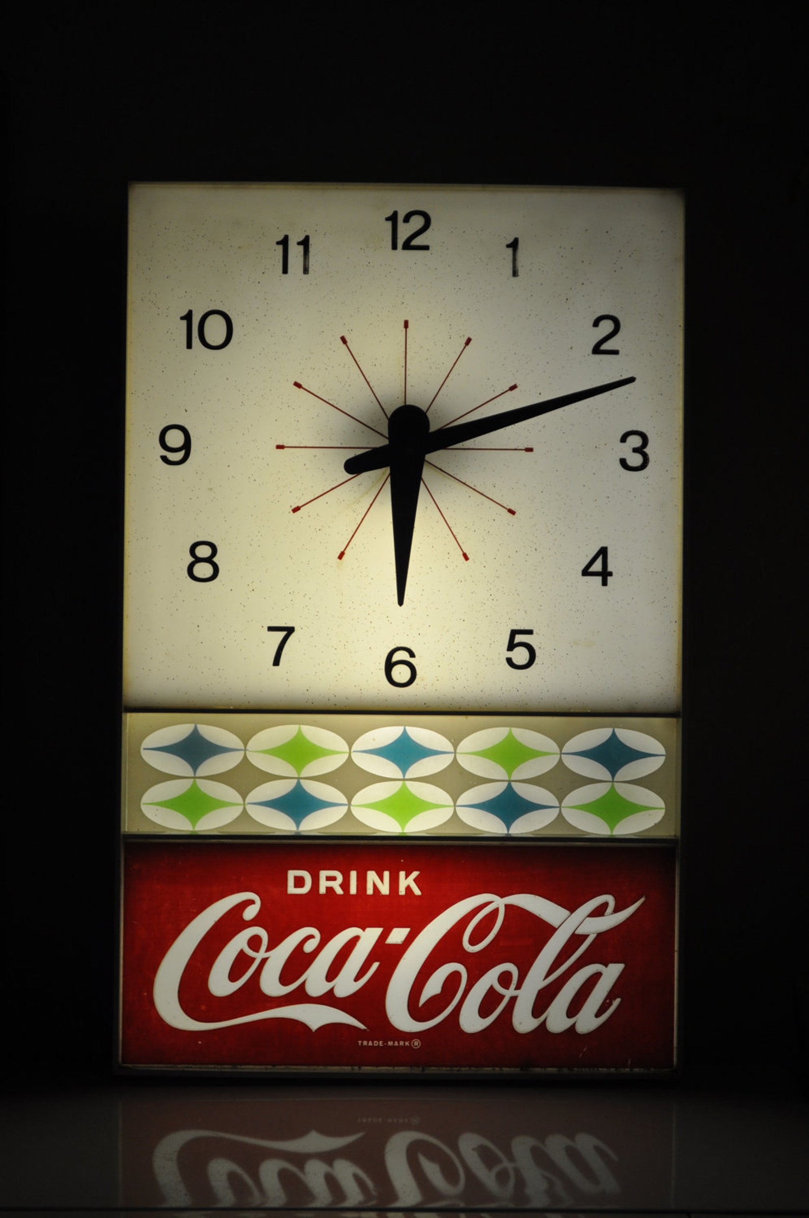Vintage CocaCola Lighted Clock Retro Circa 1960s Etsy