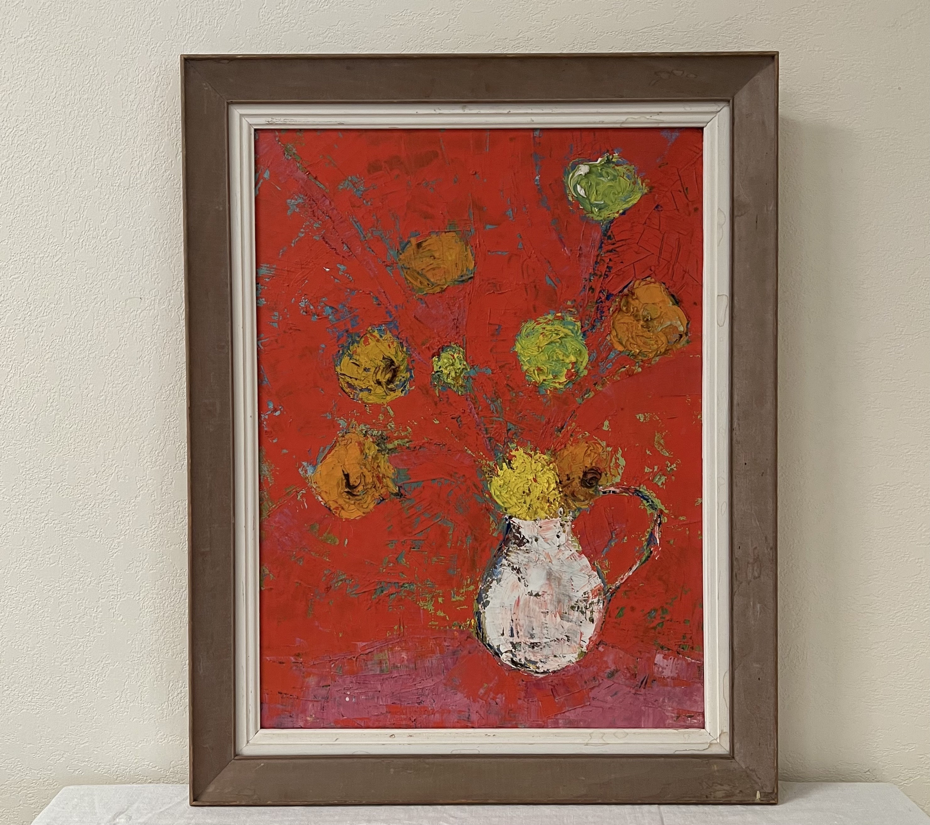 Framed Original Floral Still Life Painting on Canvas - Etsy
