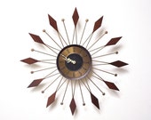 Mid-Century Welby Sunburst  Clock
