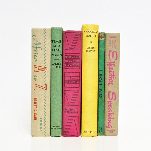 Vintage Colorful Book Collection