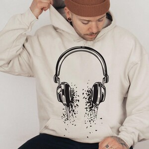 Shattered Headphones SVG: Music Lover Design (Digital Download)
