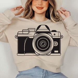 Camera-SVG-bestand knippen: clipart-vectorafbeeldingen fotograaf en videograaf (digitale download)