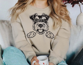 Mini Schnauzer Face SVG | Dog Outline Clipart (Digital Download)