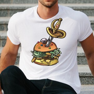 Money Burger SVG: Sword, Cash, Gold Graphic (Digital Download)