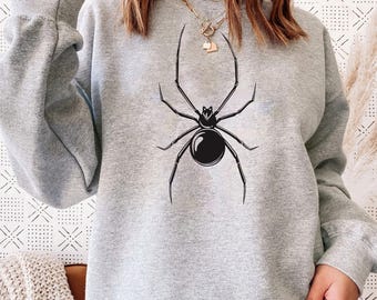 Spider SVG Cut File: Black Spider Clipart Vector Graphics (Digital Download)