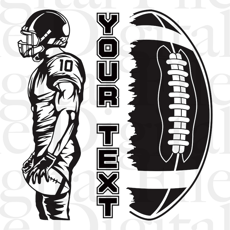 Football Side View Cut File for Cricut and Silhouette Digital Download ...