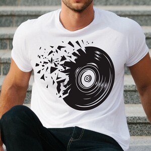 Broken Record SVG: Shattered Vinyl Graphic (Digital Download)