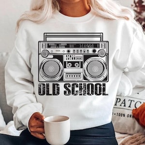 Boombox de la vieja escuela SVG: Gráfico de radio retro (descarga digital)