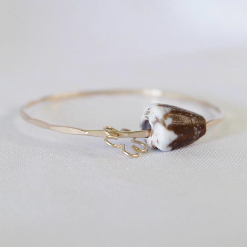 Hawaii Shell Bangle: 14k Gold Filled Waterproof - Etsy